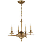 Product photo of the Leaf And Arrow Four Light Chandelier in Antique-Burnished Brass ( SKU# CHC 1448AB )