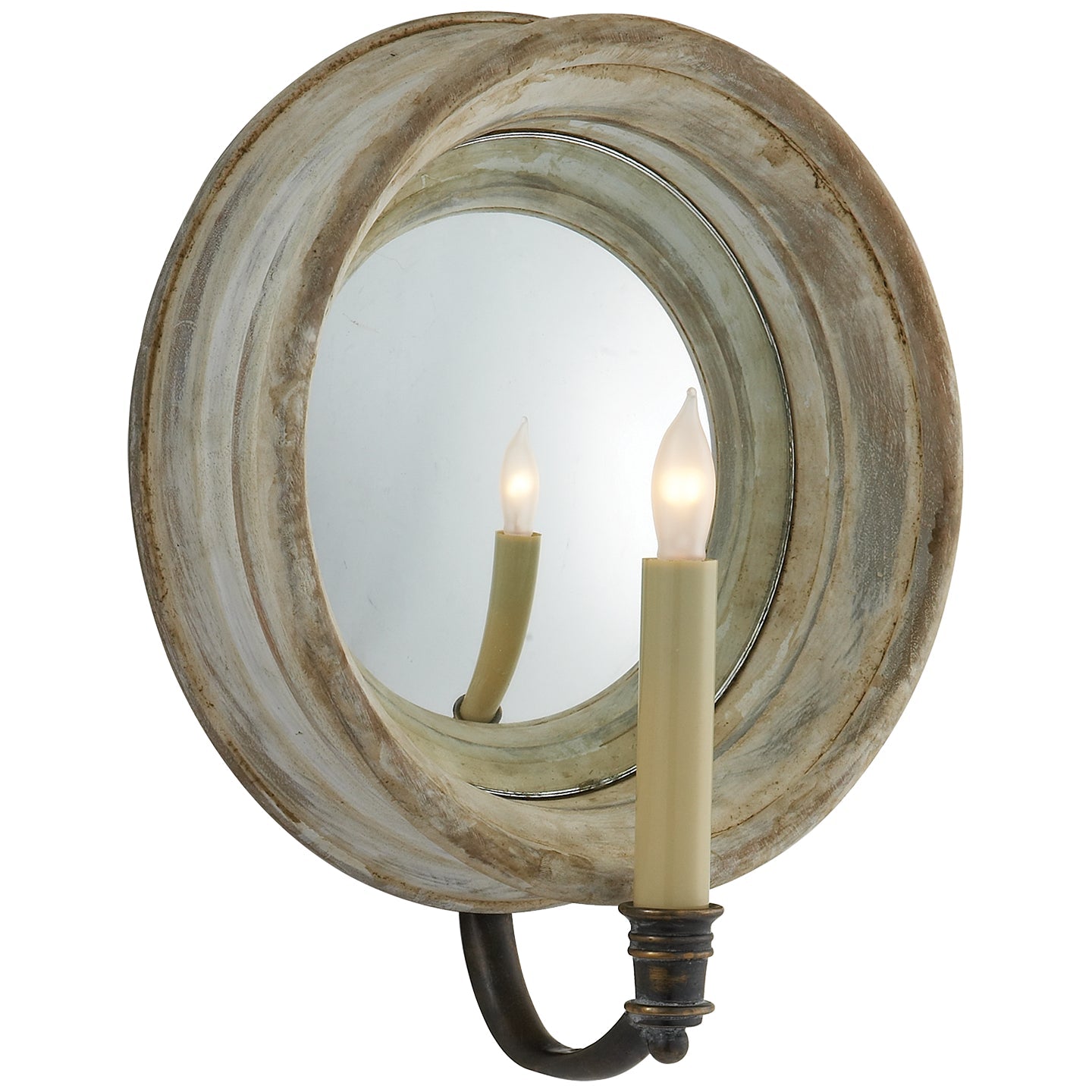 Product photo of the Chelsea Reflection One Light Wall Sconce in Old White ( SKU# CHD 1186OW )