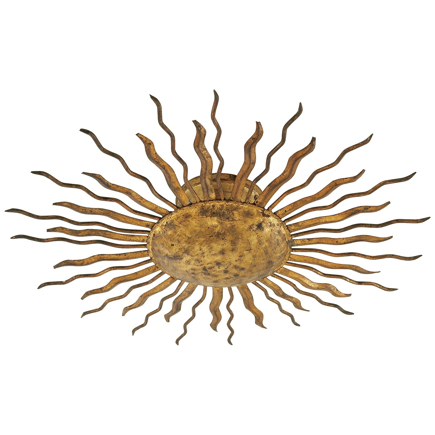 Product photo of the Re Two Light Flush Mount in Gilded Iron ( SKU# SK 4000GI )