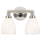 Product photo of the Wilton Two Light Bath Sconce in Polished Nickel ( SKU# SL 2842PN-WG )