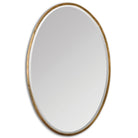 Product photo of the Herleva Oval Mirror in Antiqued Gold ( SKU# 12894 )