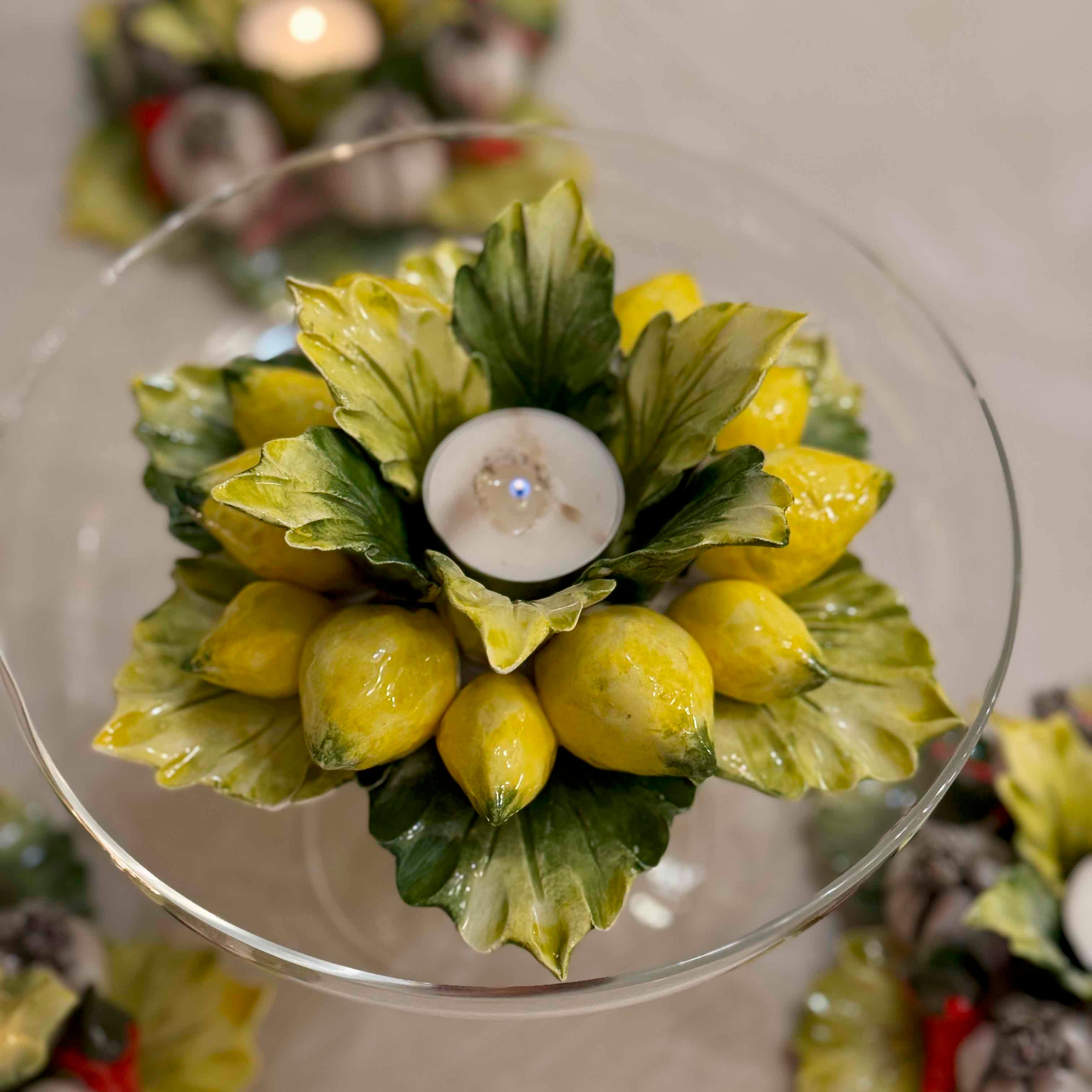 Limoncello Ceramic Candleholder