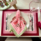 Pink Glass Flower Napkin Ring