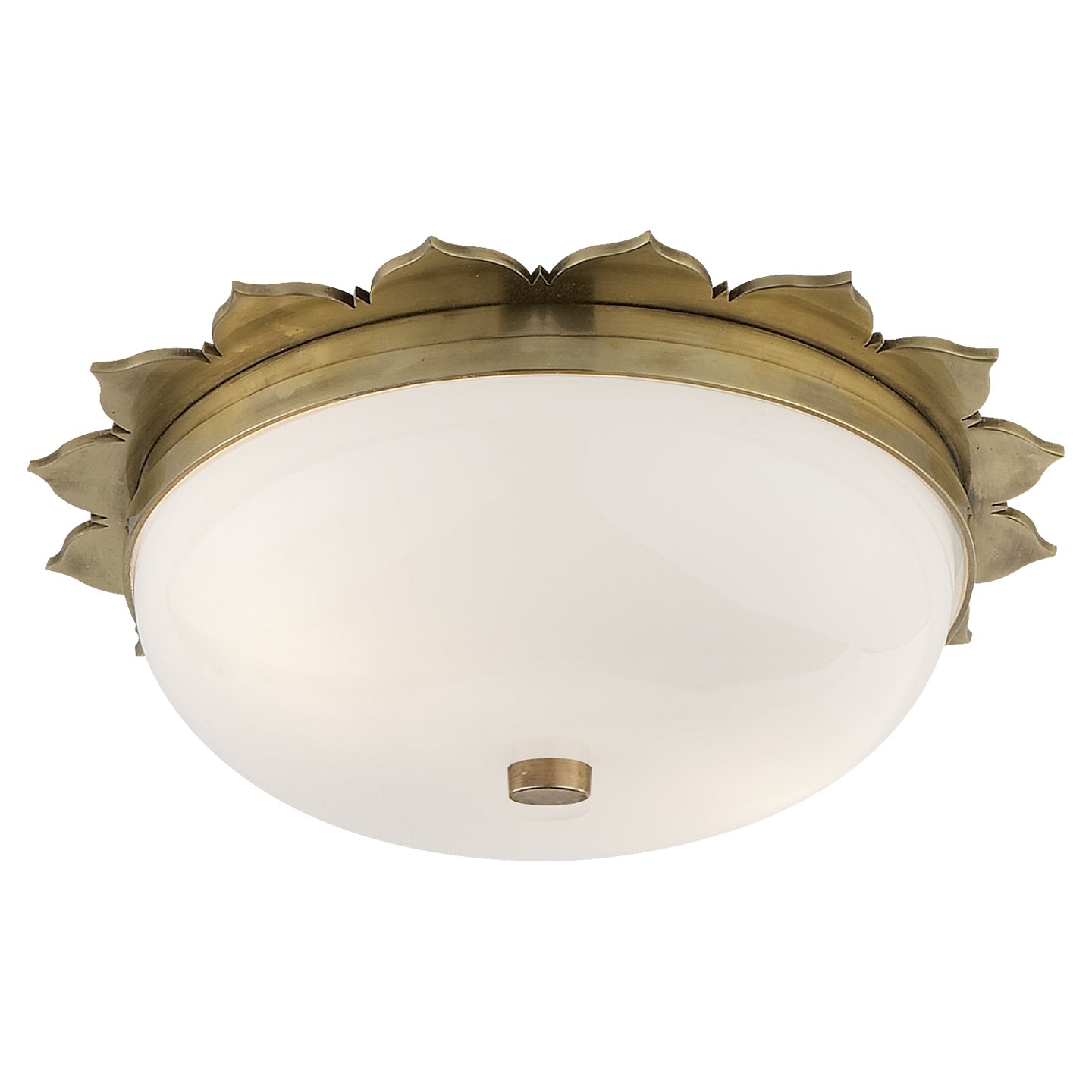 Product photo of the Rachel Two Light Flush Mount in Natural Brass ( SKU# AH 4029NB-WG )