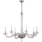 Product photo of the Bernardo Six Light Chandelier in Polished Nickel and Clear Glass ( SKU# CHC 1141PN )