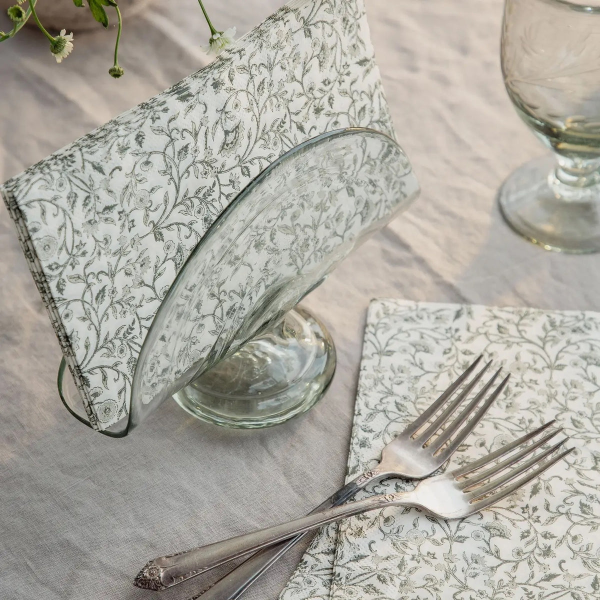 Bella Glass Napkin Holder