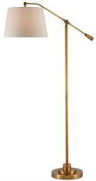 Product photo of the Maxstroke One Light Floor Lamp in Antique Brass ( SKU# 8000-0002 )
