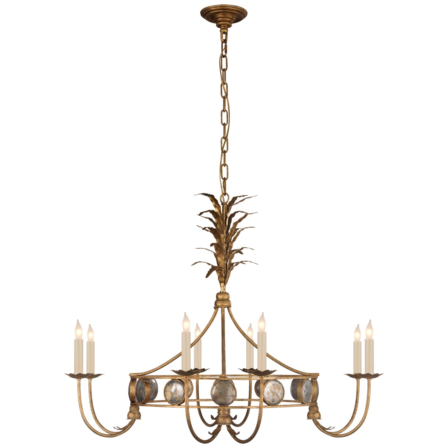 Product photo of the Gramercy Eight Light Chandelier in Gilded Iron ( SKU# CHC 5377GI )