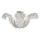 Product photo of the Calais Six Light Semi Flush Mount in Burnished Silver Leaf ( SKU# NW 4051BSL-CG )
