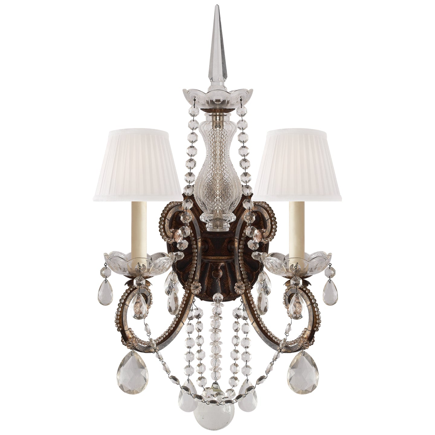 Product photo of the Adrianna Two Light Wall Sconce in Antiqued Gild ( SKU# RL 2231AG-S )