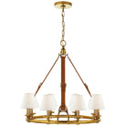 Product photo of the Westbury Eight Light Chandelier in Natural Brass ( SKU# RL 5181NB-L )