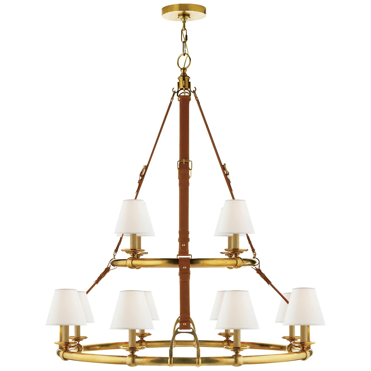 Product photo of the Westbury 12 Light Chandelier in Natural Brass ( SKU# RL 5183NB-L )