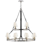 Product photo of the Westbury 12 Light Chandelier in Polished Nickel ( SKU# RL 5183PN-L )