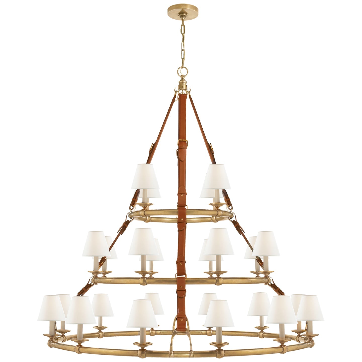 Product photo of the Westbury 24 Light Chandelier in Natural Brass ( SKU# RL 5184NB-L )