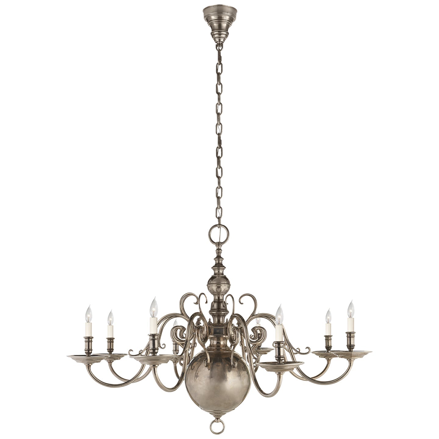 Product photo of the Lillianne Eight Light Chandelier in Butler's Silver ( SKU# RL 5205BS )