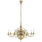 Product photo of the Lillianne Eight Light Chandelier in Natural Brass ( SKU# RL 5205NB )