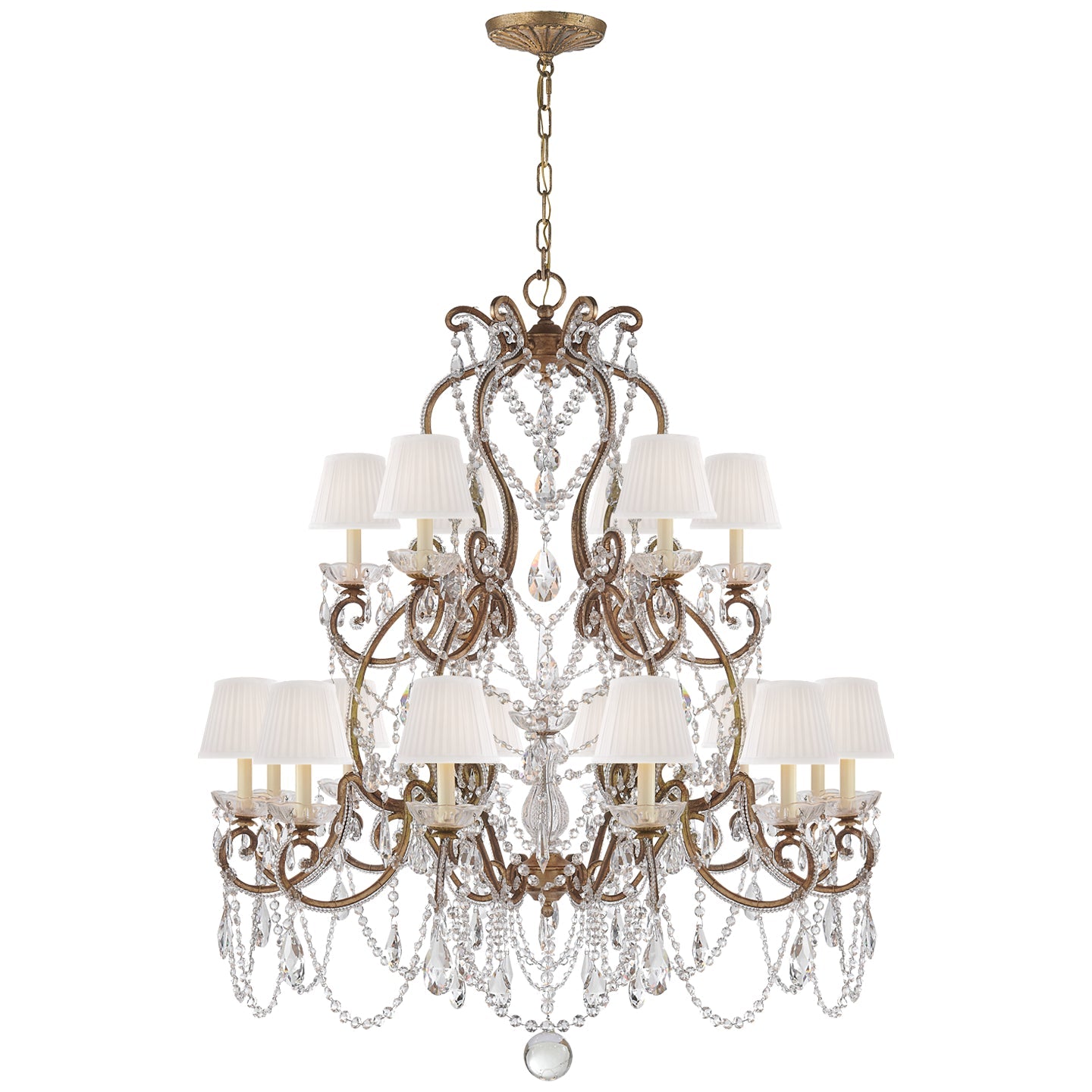 Product photo of the Adrianna 18 Light Chandelier in Gilded Iron ( SKU# RL 5231GI-S )