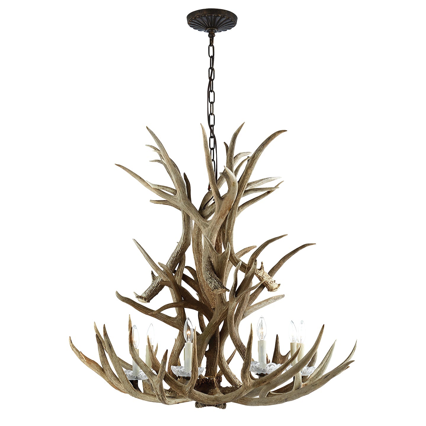 Product photo of the Straton Eight Light Chandelier in Natural Bone ( SKU# RL 5528BN )