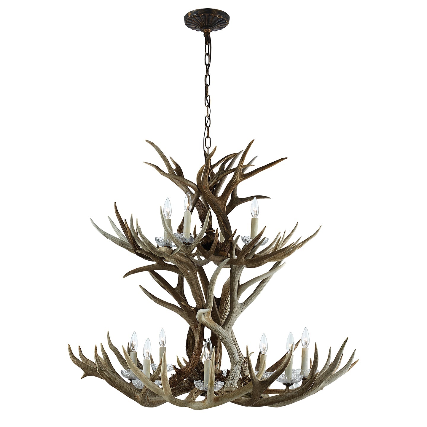 Product photo of the Straton 12 Light Chandelier in Natural Bone ( SKU# RL 5529BN )