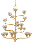 Product photo of the Agave Americana 22 Light Chandelier in Clear/Dark Contemporary Gold Leaf ( SKU# 9000-0157 )