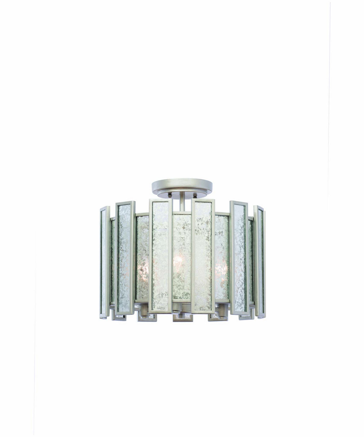 Product photo of the Palisade Three Light Semi Flush Mount in Tarnished Silver ( SKU# 505041TS )