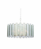 Product photo of the Palisade Six Light Convertible Pendant - Semi Flush Mount in Tarnished Silver ( SKU# 505054TS )