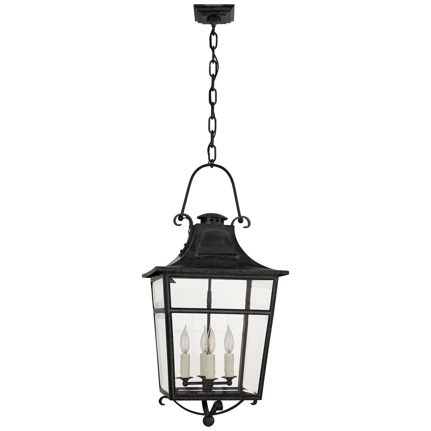 Product photo of the Carrington Four Light Lantern in French Rust ( SKU# RL 5733FR-CG )