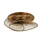 Product photo of the Aurora Three Light Flush Mount in Nordic Brass ( SKU# 315940NRB )
