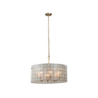 Product photo of the Roxy Six Light Pendant in Oxidized Gold Leaf ( SKU# 505851OL )