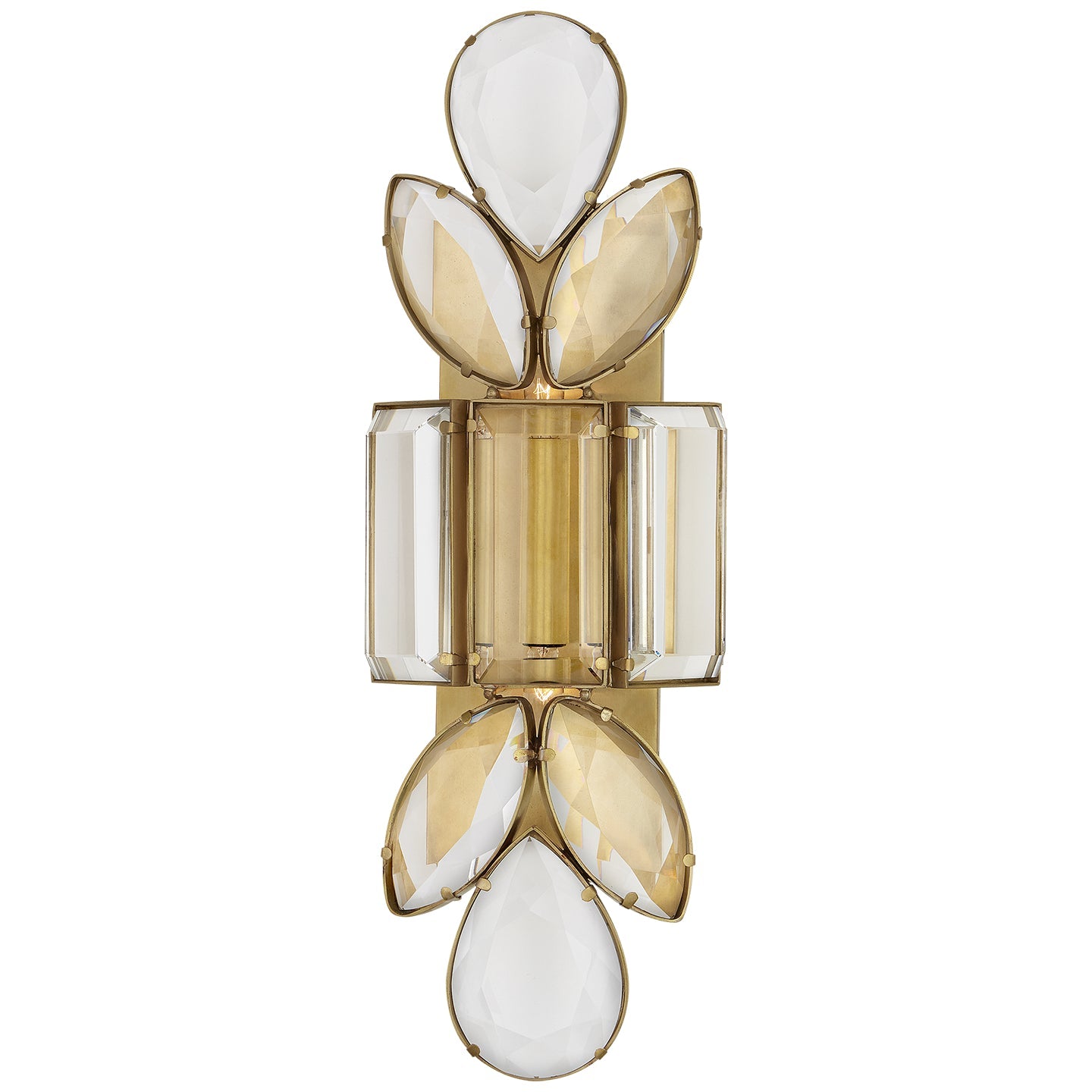 Product photo of the Lloyd Two Light Wall Sconce in Soft Brass ( SKU# KS 2017SB-CG )