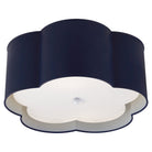 Product photo of the Bryce Two Light Flush Mount in French Navy and White ( SKU# KS 4117NVY/WHT-FA )