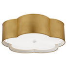 Product photo of the Bryce Four Light Flush Mount in Gild and White ( SKU# KS 4118G/WHT-FA )