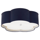 Product photo of the Bryce Four Light Flush Mount in French Navy and White ( SKU# KS 4118NVY/WHT-FA )
