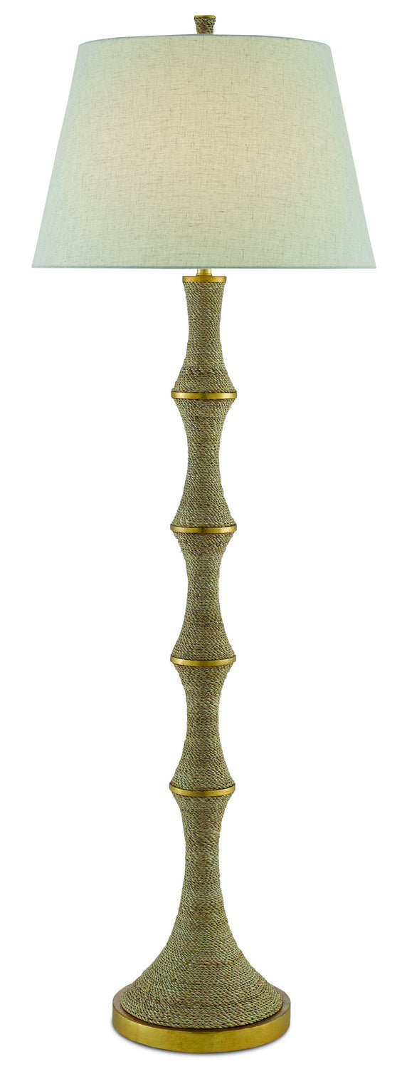 Product photo of the Bourgeon One Light Floor Lamp in Natural/Contemporary Gold Leaf ( SKU# 8000-0039 )