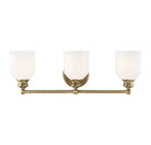 Product photo of the Melrose Three Light Bath Bar in Warm Brass ( SKU# 8-6836-3-322 )