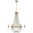 Product photo of the Entellina Six Light Chandelier in Vintage White and Gild ( SKU# JN 5016VWG-CG )