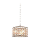 Product photo of the Prado Three Light Pendant in Oxidized Silver Leaf ( SKU# 509151OSL )