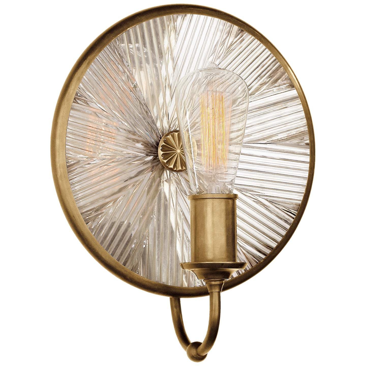 Product photo of the Rivington One Light Wall Sconce in Natural Brass ( SKU# RL 2064NB )