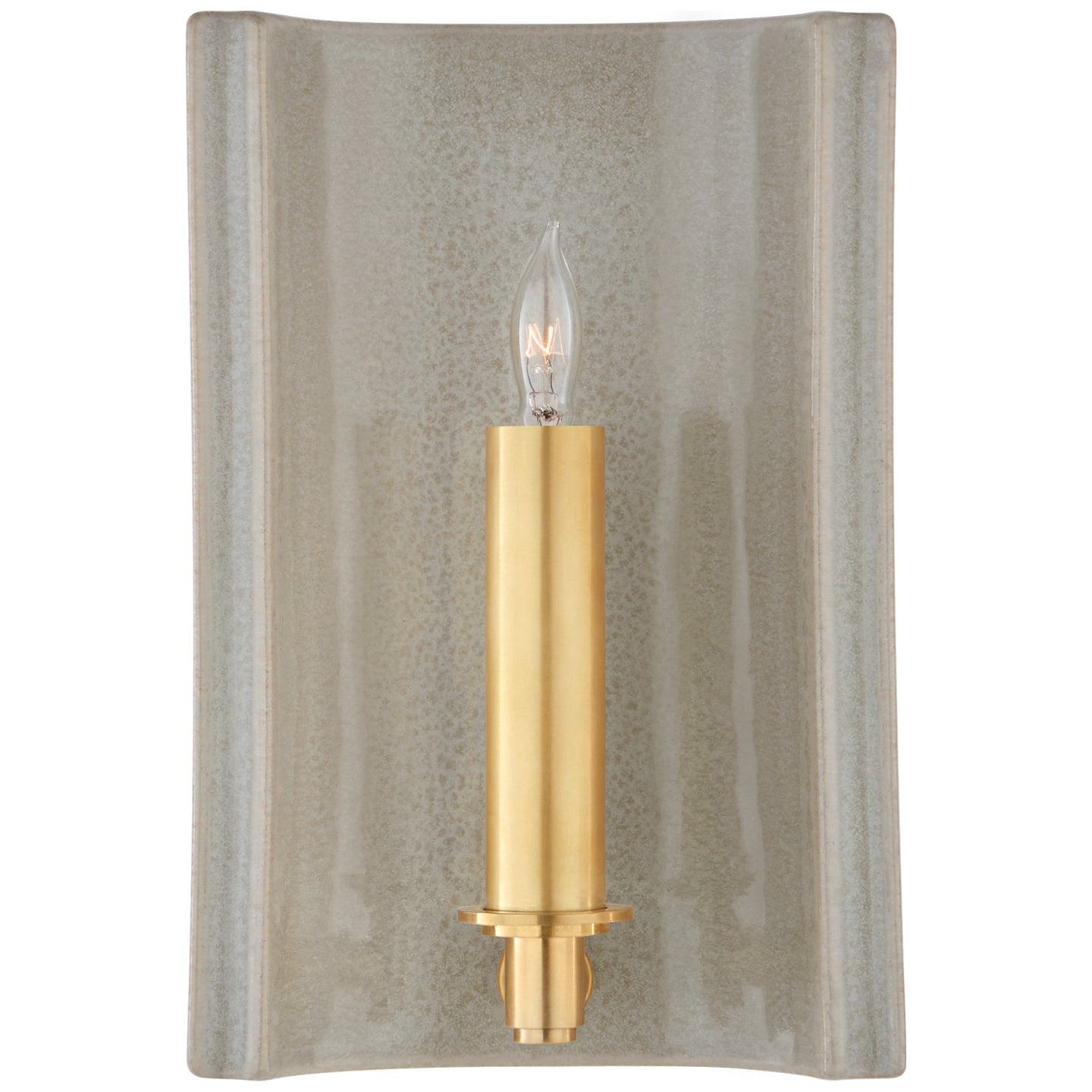 Product photo of the Leeds One Light Wall Sconce in Shellish Gray ( SKU# CS 2609SHG )