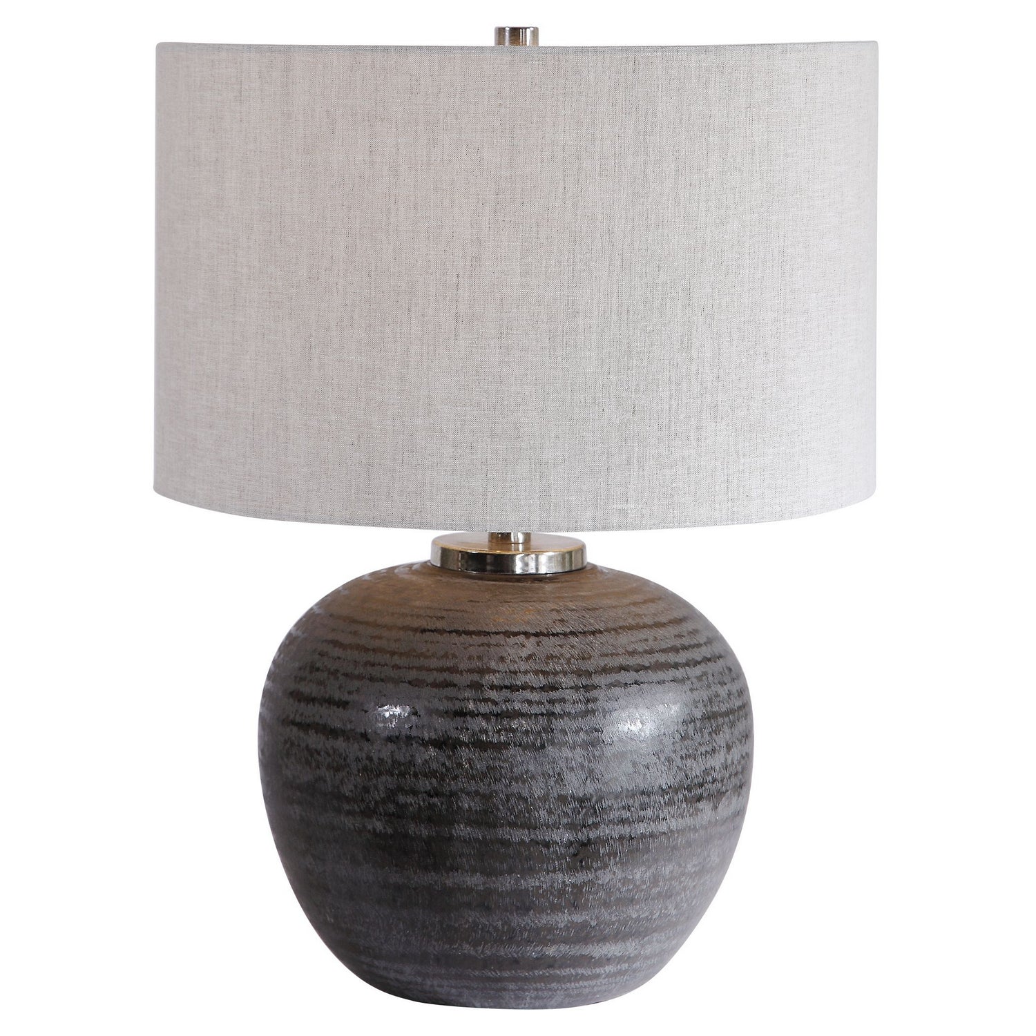 Product photo of the Mikkel One Light Table Lamp in Brushed Nickel ( SKU# 26349-1 )