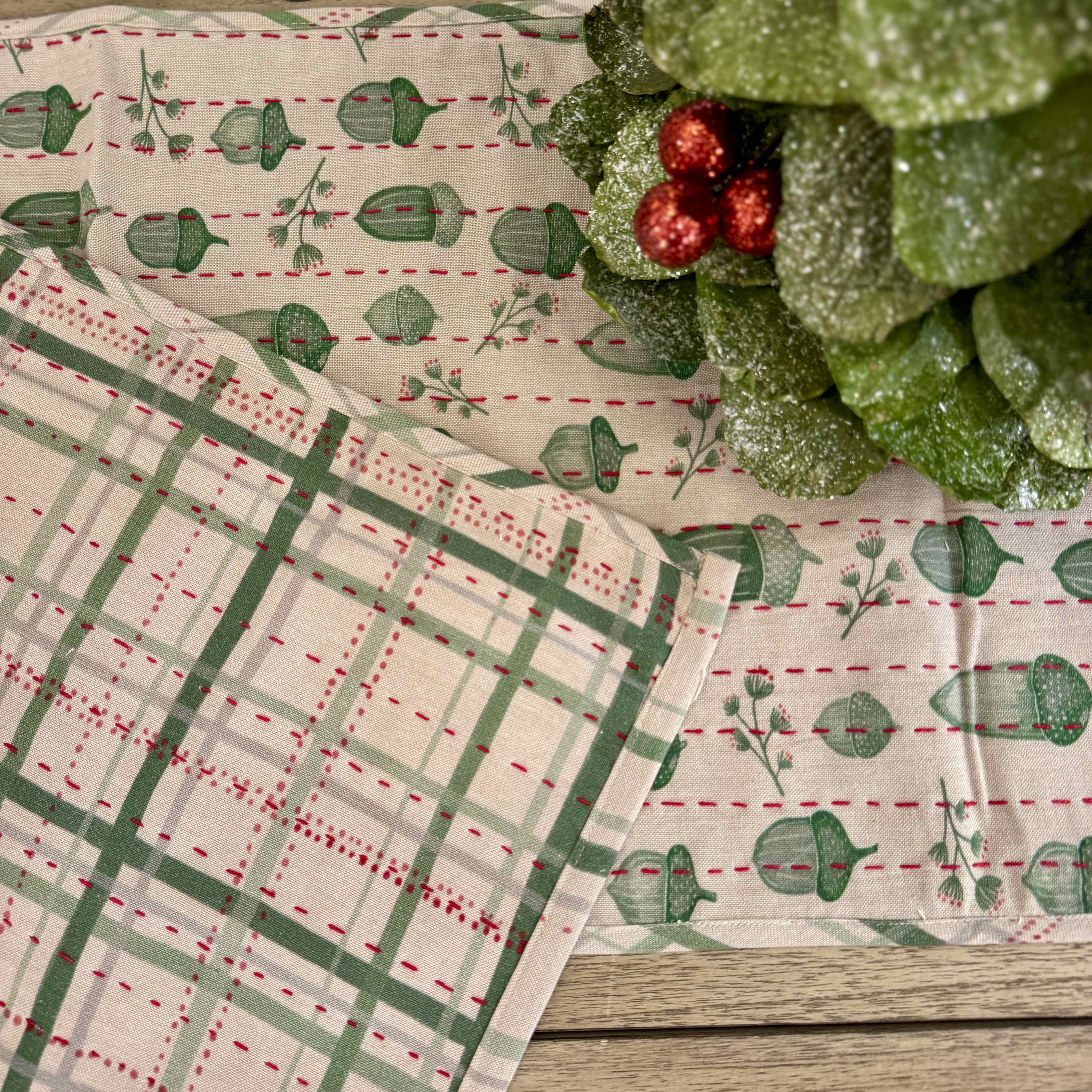 Acorn Striped Table Runner