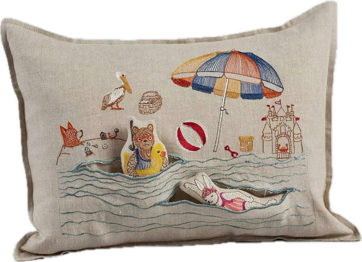 Animal Beach Party Pillow