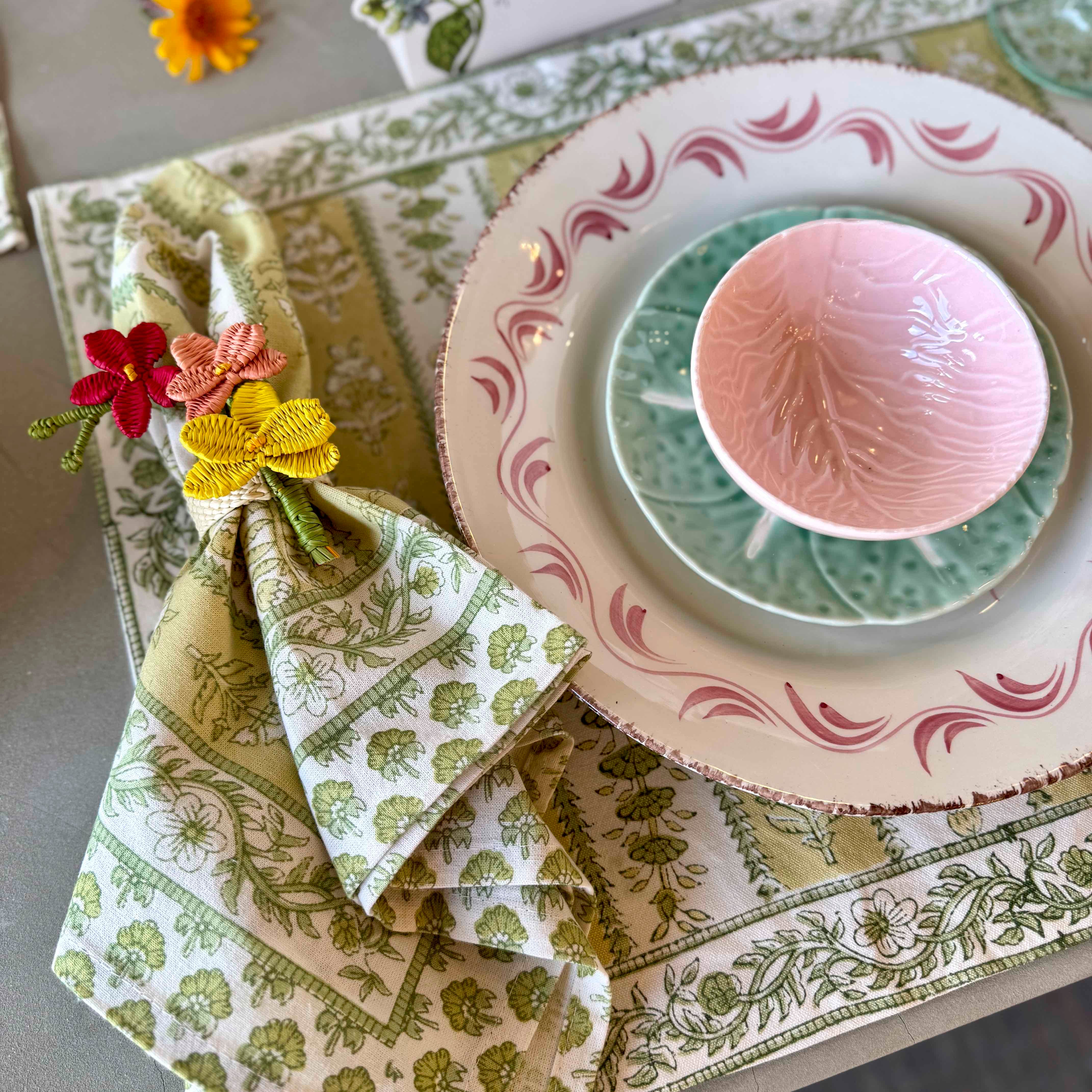 Avignon Placemats Pistache - Set of 6