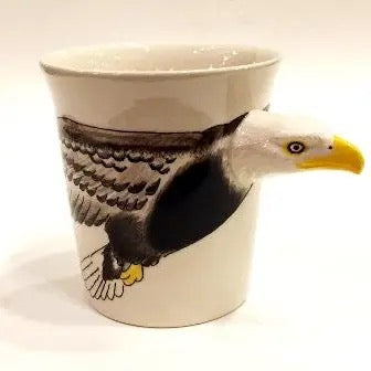 Mug with an eagle design on a white background