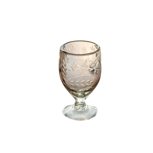Bella Etched Wine Goblet