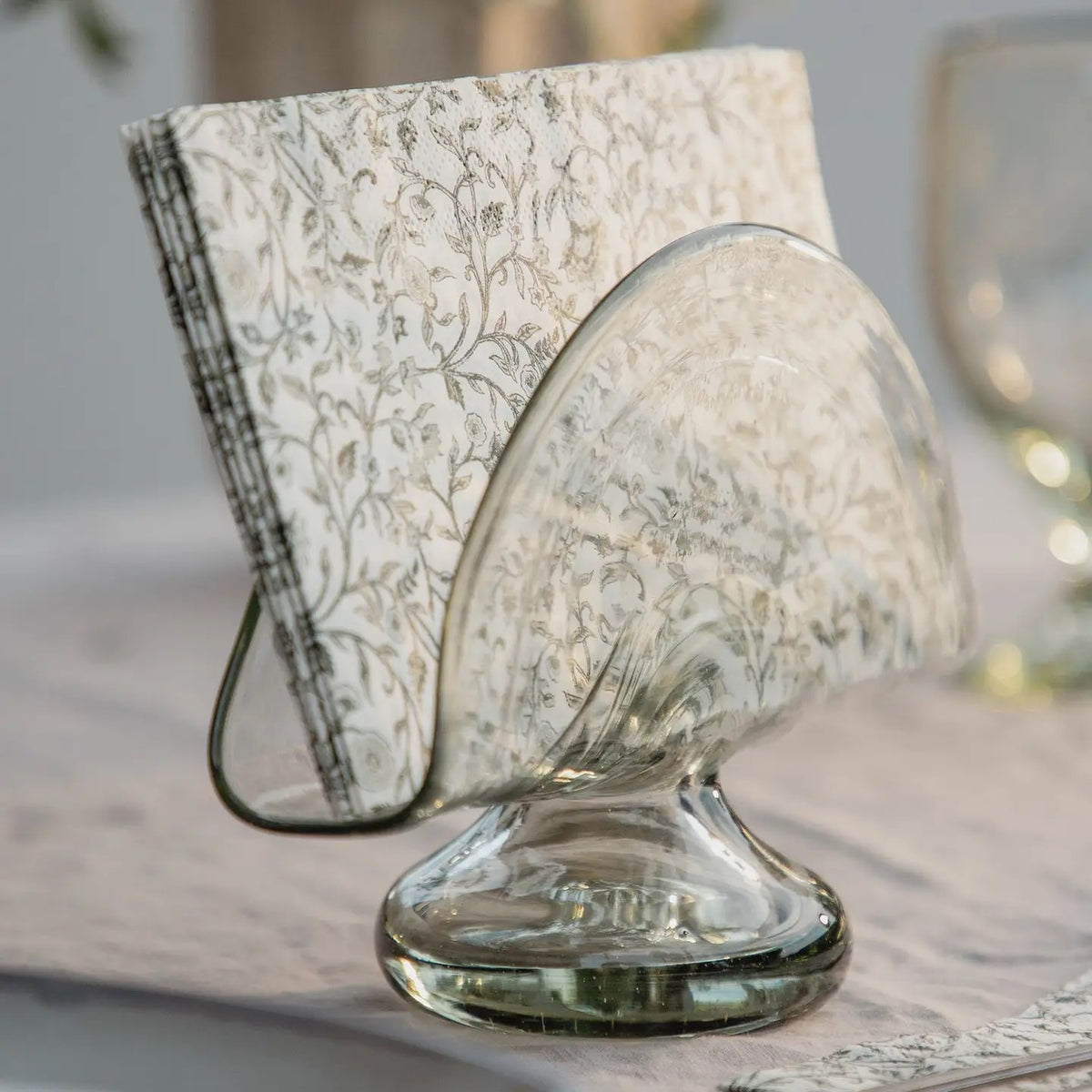 Bella Glass Napkin Holder