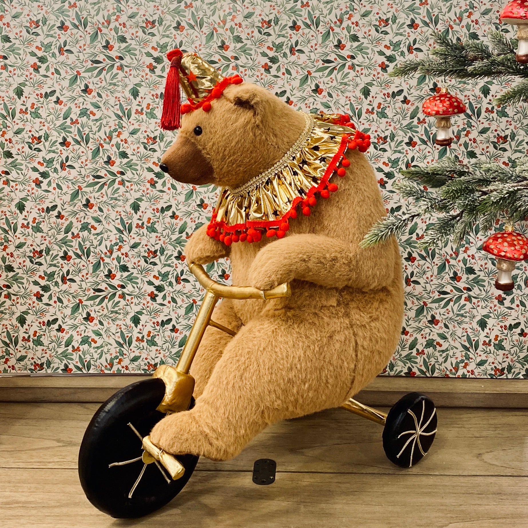 Bernie the Bear on Bike Figurine