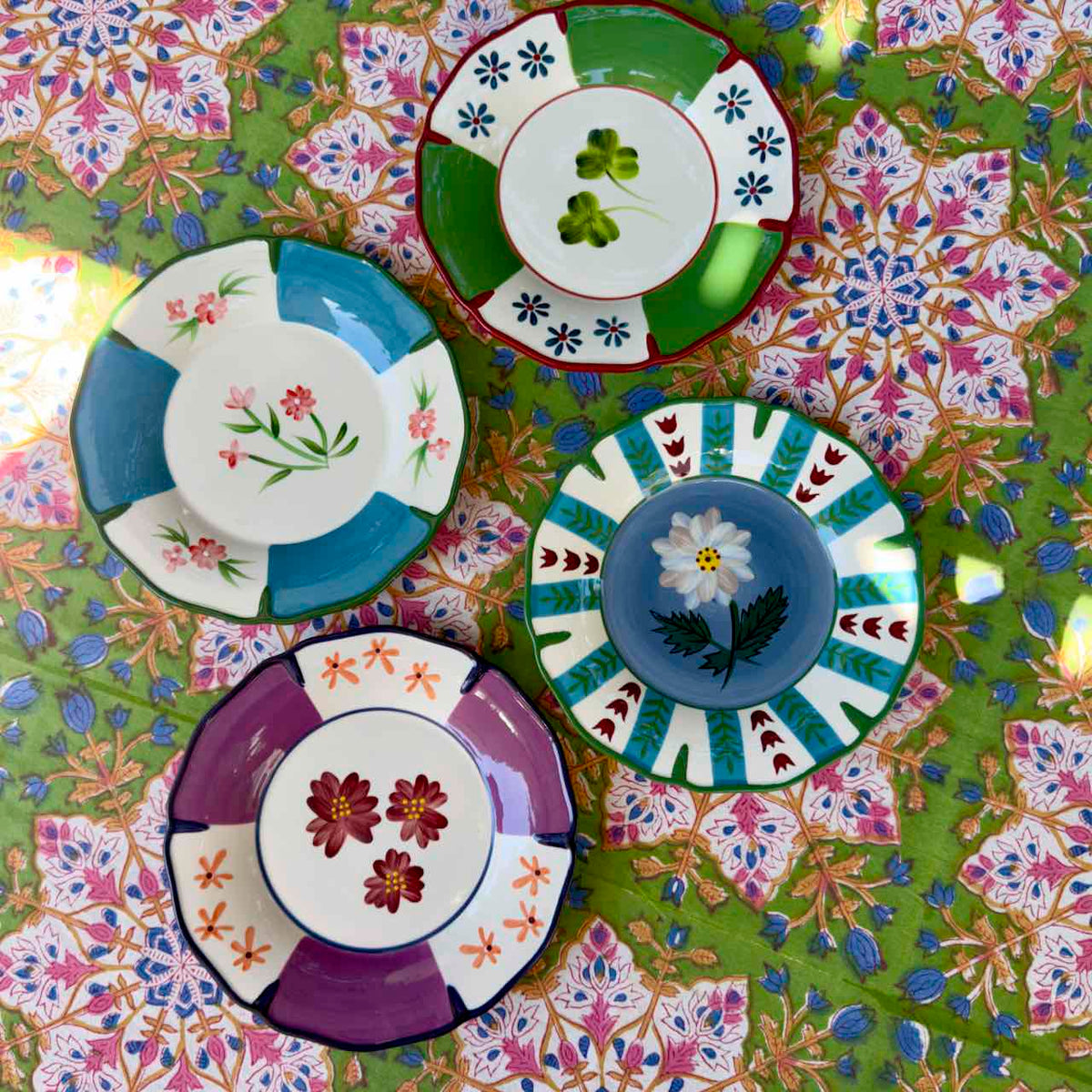 Botanical Gracie Plates - Set of 4