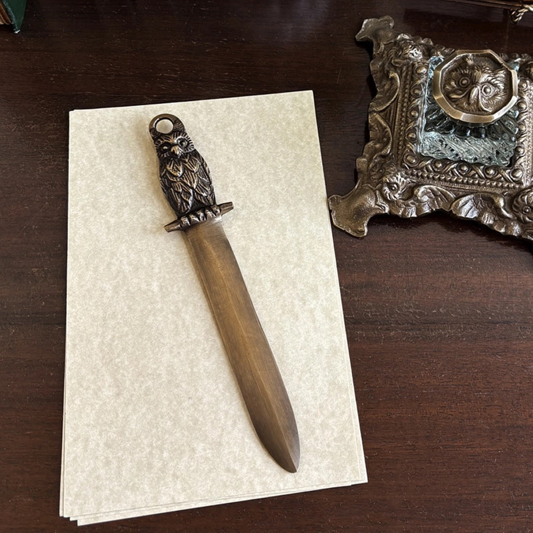 Brass Owl Letter Opener