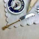 Brass Pineapple Cheese Knife Set